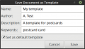 Save current file as a template
